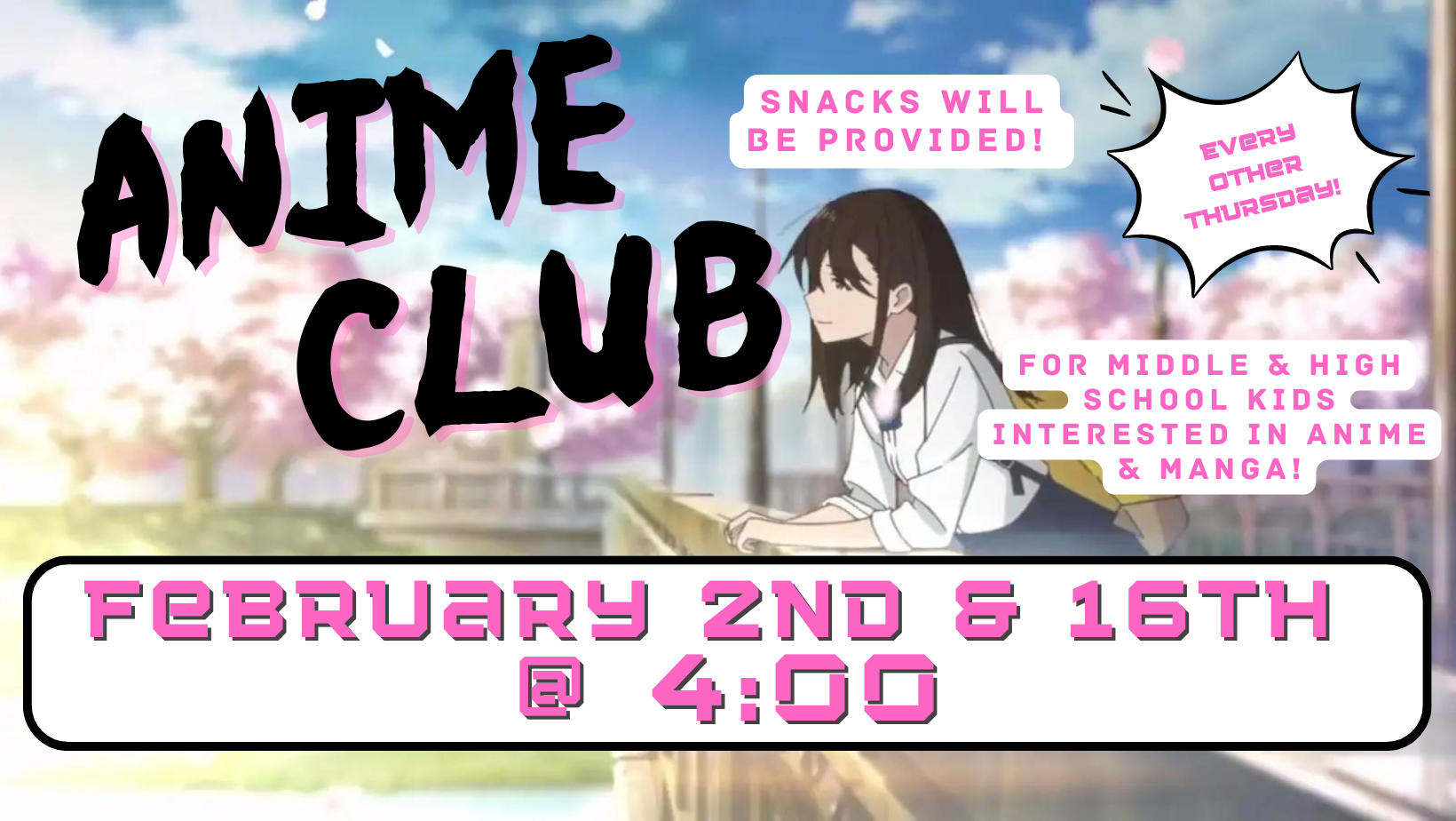 Anime Club- February (Facebook Cover)