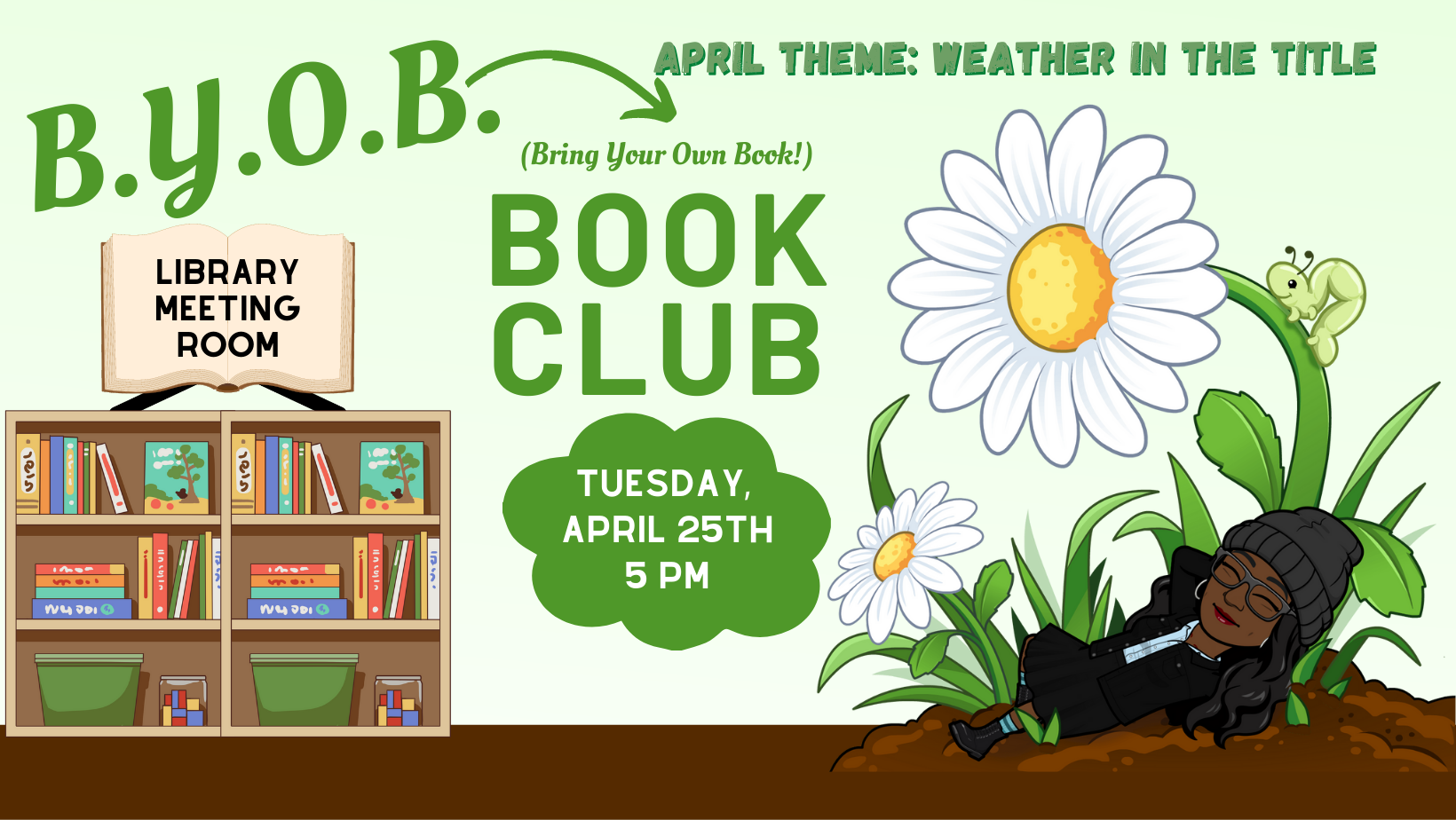 April- Adult Book Club (Facebook Cover)