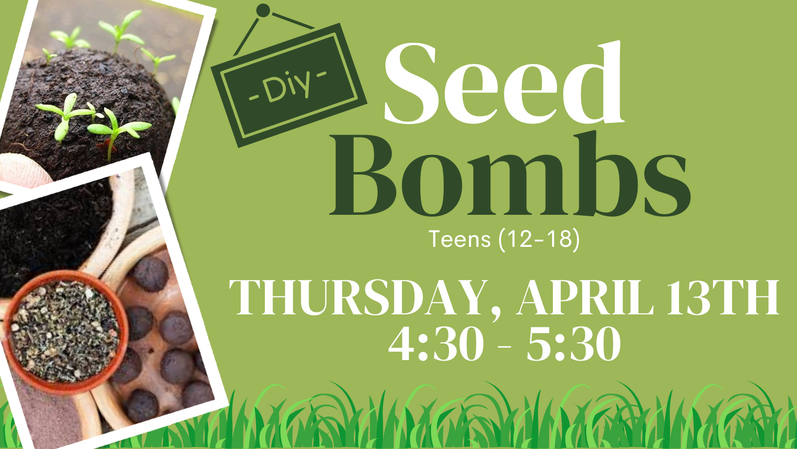 Teen Craft (April) Seed Bombs - (Facebook Cover)
